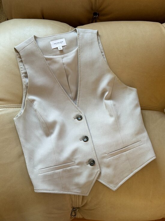 Who What Wear Jackets & Blazers - Who What Wear | Vest in Light Dove Grey